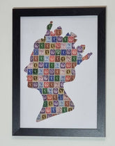 Unique gifts of Queen Elizabeth II stamp based art
