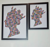 Unique gifts of Queen Elizabeth II stamp based art