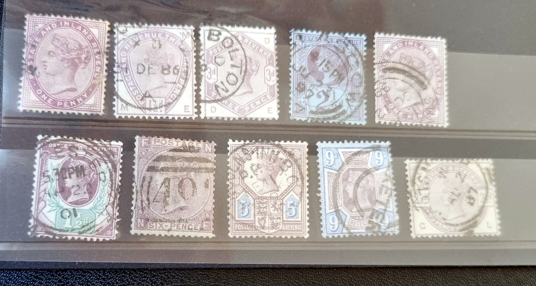 Queen Victoria violet stamps