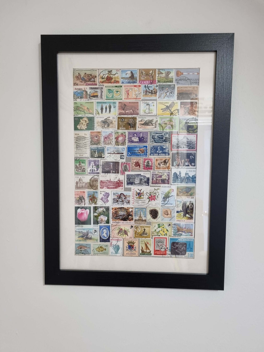 Unique gifts of Southern African countries stamp based art