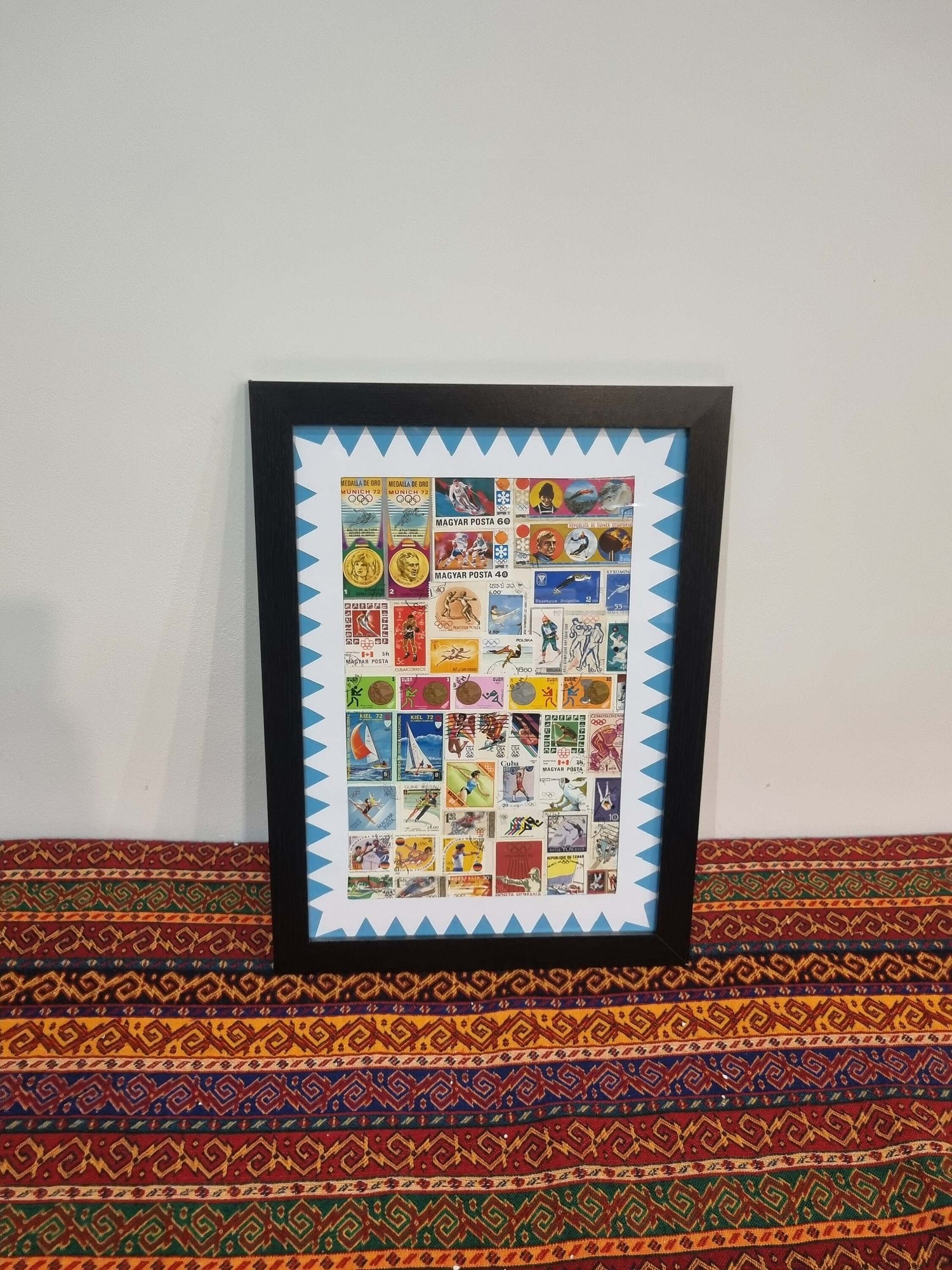 Unique gifts of Sports themed stamp based art