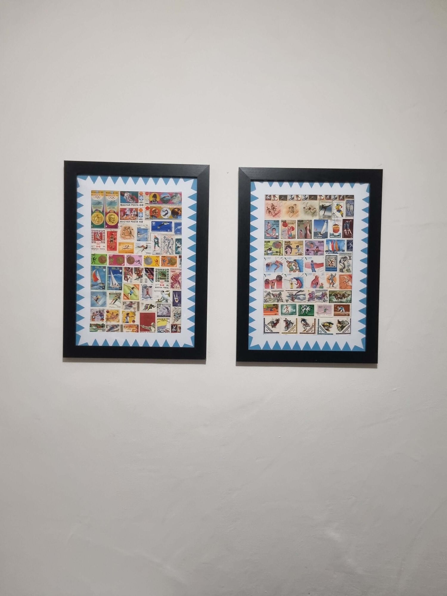 Unique gifts of Sports themed stamp based art