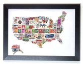 Unique gifts of USA stamp based art